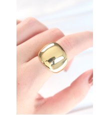 Gold Renk Ayarlanabilir Bombeli Ayna Yüzük - TJ-BYK3123