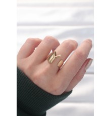 Y Harfli Altın Renk Ayarlanabilir Yüzük - TJ-BYK3151