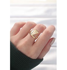 Z Harfli Altın Renk Ayarlanabilir Yüzük - TJ-BYK3153