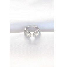Zirkon Taşlı Silver Renk Ayarlanabilir Yüzük - TJ-BYK3108