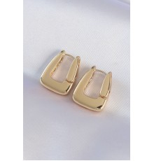 Pirinç Gold Renk Kalın Küpe - TJ-BKP8978