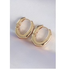 Pirinç Gold Renk Kalın Kemik Model Küpe - TJ-BKP8980