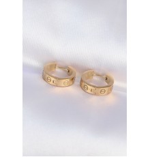 316L Çelik Gold Renk Model Halka Küpe - TJ-BKP9004