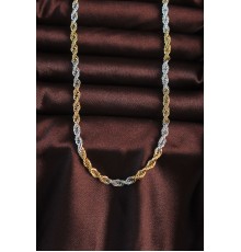 316L Çelik Çift Renk Burgu Tasarımlı Kolye - TJ-ERK1364