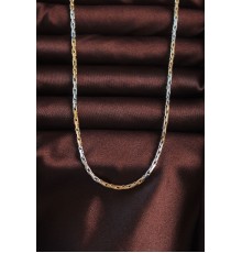 316L Çelik Çift Renk İnce Arnavut Zinciri Tasarımlı Kolye - TJ-ERK1366