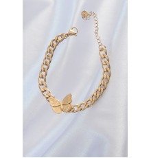 316L Çelik Gold Renk Figür İşleme Detay Zincir Model Kadın Bileklik - TJ-BB5328