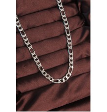 316L Çelik Gümüş Renk Çizgili Kuş Gözü Zincir Kolye - TJ-ERK1374