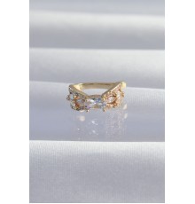 Pirinç Gold Renk Zirkon Taş Kaplama Earcuff Küpe - TJ-BKP9337