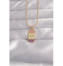 316L Çelik Gold Renk Karışık Mineli Ay Figür Tarot Kolye - TJ-BKO9032