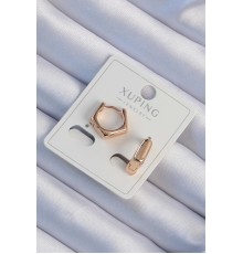 Xuping Rose Renk Köşeli Geometrik Küpe - TJ-BKP9467