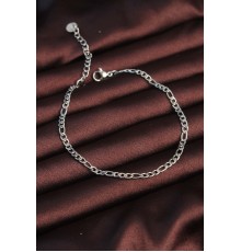 316L Çelik Gümüş Renk Kuş Gözü Erkek Zincir Bileklik - TJ-EB3680