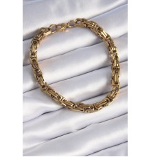 316L Çelik Gold Renk Kral Zincir Model Erkek Bileklik - TJ-EB3693