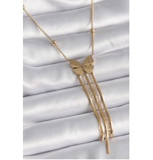 316L Çelik Gold Renk Figür Sallantı İtalyan Zincirli Kadın Kolye - TJ-BKO9406