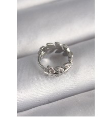 316L Çelik Gümüş Renk Zirkon Taşlı Yaprak Model Tragus Piercing - TJ-PR1303