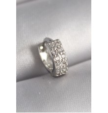 316L Çelik Gümüş Renk Zirkon Taşlı Tragus Piercing - TJ-PR1305