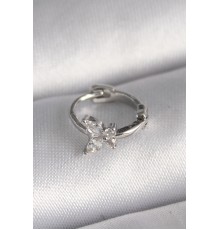 316L Çelik Gümüş Renk Zirkon Taşlı Model Tragus Piercing - TJ-PR1321