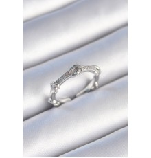 Pirinç Gümüş Renk Zirkon Taşlı Düğüm Model Kadın Yüzük - TJ-BYK3455