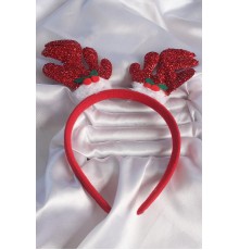 Yılbaşı Temalı Simli Geyik Boynuzu Figürlü Taç - TJ-SA1001