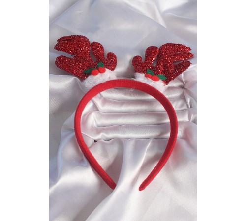 Yılbaşı Temalı Simli Geyik Boynuzu Figürlü Taç - TJ-SA1001