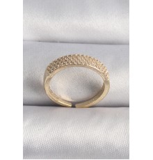 Pirinç Gold Renk Zirkon Taşlı VIP Seri Kadın Yüzük - TJ-BYK3506