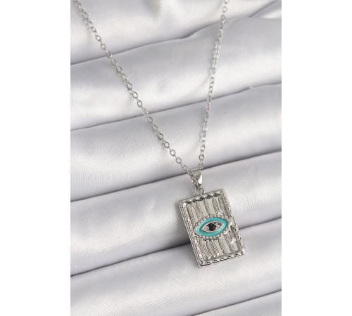 316L Çelik Gümüş Renk Zirkon Taşlı Göz İşleme Detaylı Plaka Model Kadın Küpe - TJ-BKO9616