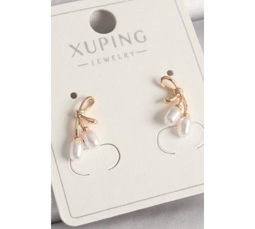 Pirinç Rose Renk İnci Detay Düğüm Model Kadın Küpe - TJ-BKP9922