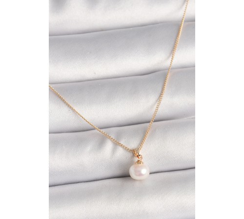 Pirinç Gold Renk İnci Model Kadın Kolye - TJ-BKO9832