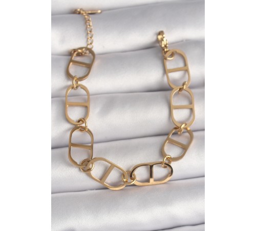 316L Çelik Gold Renk Kadın Bileklik - TJ-BB6735