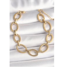 316L Çelik Gold Renk Halka Zincir Model Kadın Bileklik - TJ-BB6774