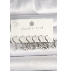 316L Çelik Gümüş Renk Yıldız Model Kadın Küpe Seti - TJ-BKP10351