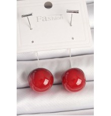 Pirinç Gümüş Renk Çivi Kiraz Model Kadın Küpe - TJ-BKP10376