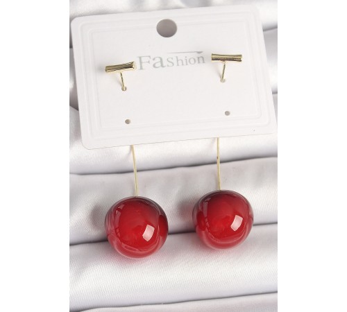 Pirinç Gold Renk Çivi Kiraz Model Kadın Küpe - TJ-BKP10377