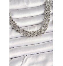 Pirinç Gümüş Renk Zirkon Taşlı Gurmet Kadın Kolye - TJ-BKO9927