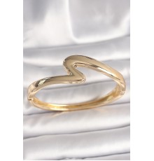 Pirinç Gold Renk ZikZak Model Kadın Kelepçe - TJ-BB6859