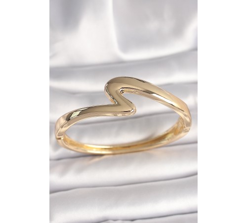 Pirinç Gold Renk ZikZak Model Kadın Kelepçe - TJ-BB6859