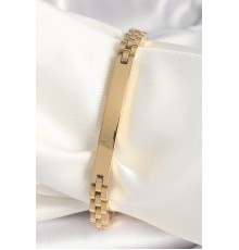 316L Çelik Gold Renk Zincir Künye Model Erkek Bileklik - TJ-EB3716