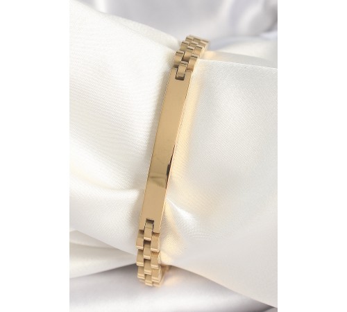 316L Çelik Gold Renk Zincir Künye Model Erkek Bileklik - TJ-EB3716