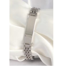 316L Çelik Gümüş Renk Zincir Künye Model Erkek Bileklik - TJ-EB3718