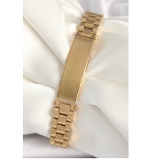 316L Çelik Gold Renk Zincir Künye Model Erkek Bileklik - TJ-EB3725