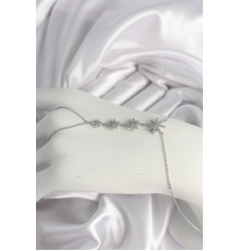 Pirinç Gümüş Renk Zirkon Taşlı Kutup Yıldızı Model Kadın Şahmeran - TJ-SN612