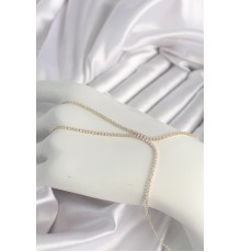 Pirinç Gold Renk Zirkon Taşlı Su Yolu Zirkon Taşlı Kadın Şahmeran - TJ-SN615