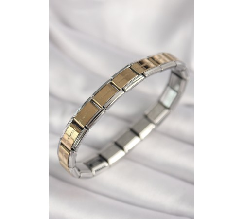 316L Çelik Mix Renk Yazılı Nomination Model Kadın Bileklik - TJ-BB6875