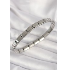 316L Çelik Gümüş Renk İnce Yazılı Nomination Kadın Bileklik - TJ-BB6876