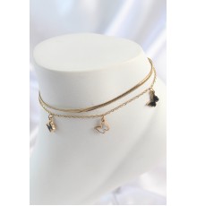 316L Çelik Gold Renk 2'Li İalyan Zincir Model Sallantı Model Kadın Halhal - TJ-HH1653