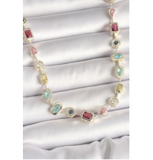 Pirinç Gold Renk Zirkon Taşlı VIP Seri Kadın Kolye - TJ-BKO10005