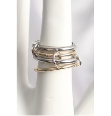 Pirinç Mix Renk 4'Lü Model Kadın Yüzük - TJ-BYK3702