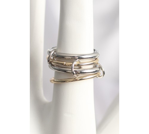 Pirinç Mix Renk 4'Lü Model Kadın Yüzük - TJ-BYK3702