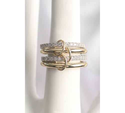 Pirinç Mix Renk Zirkon Taşlı 4'Lü Kadın Yüzük - TJ-BYK3706