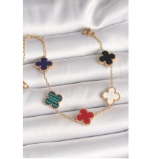 316L Çelik Gold Renk Renkli Yonca Model Kadın Bileklik - TJ-BB6878