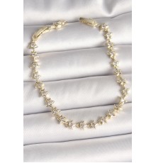 Pirinç Gold Renk Zirkon Taşlı Yıldız Model VIP Seri Kadın Bileklik - TJ-BB6880